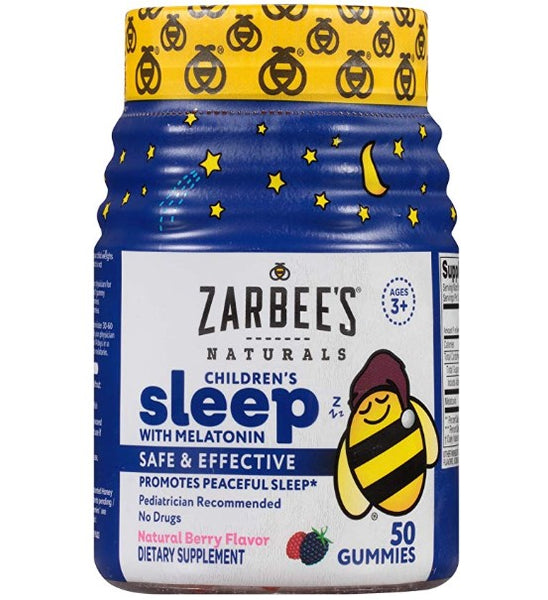 Zarbee's Naturals Children's Sleep with Melatonin Supplement, Natural Berry Flavored, 50 Gummies